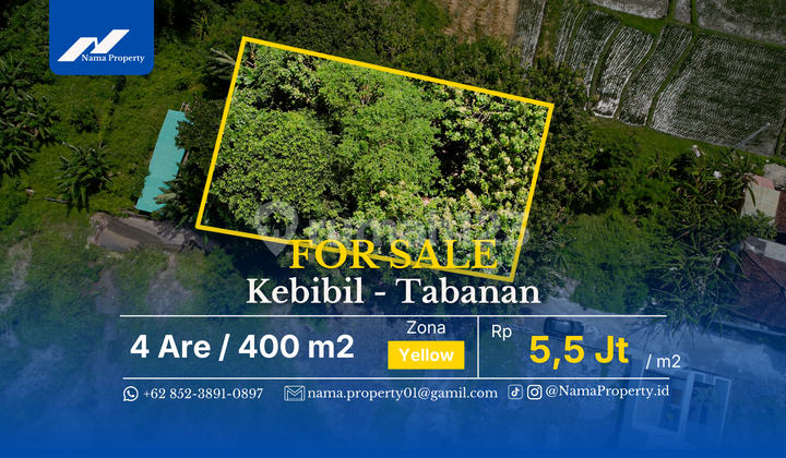 4 KM Dari Tanah Lot Area Asri dan Berkembang Ramai Expat SHM