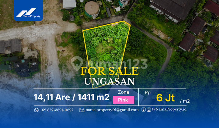 Tanah Luas 14 Are Lingkungan Hijau Tenang dan Aman di Ungasan