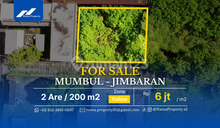 Dijual Lahan Jimbaran Dekat Tol dengan View Laut SHM