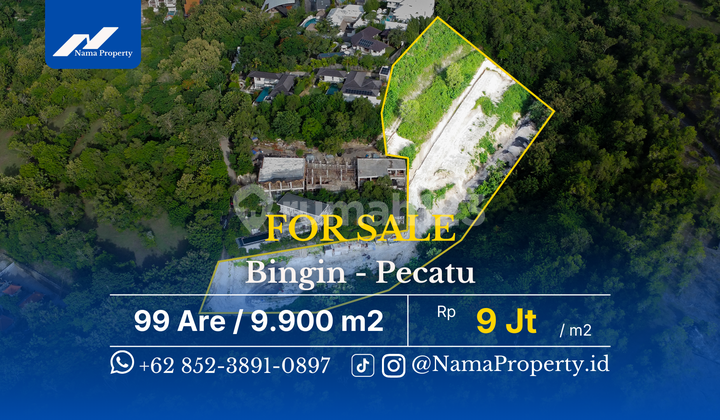 Tanah Luas 99 Are di Bingin Pecatu Siap Bangun Komplek Villa