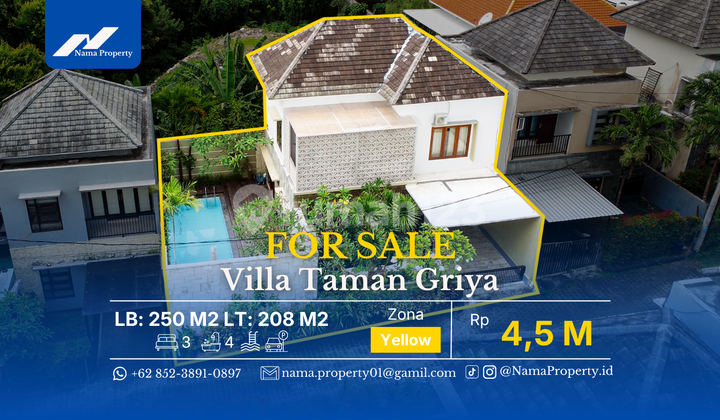 Private Modern Tropical Villa in Taman Griya Jimbaran with Pool