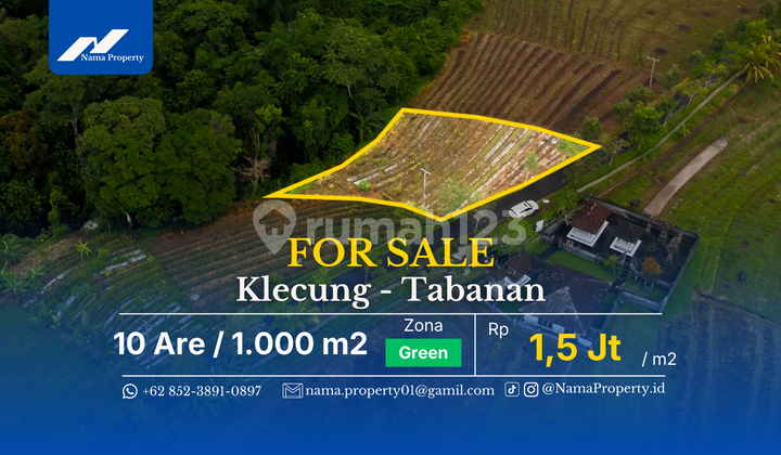 Undervalued 10 Are Land In Klecung Near Beach Green Zone