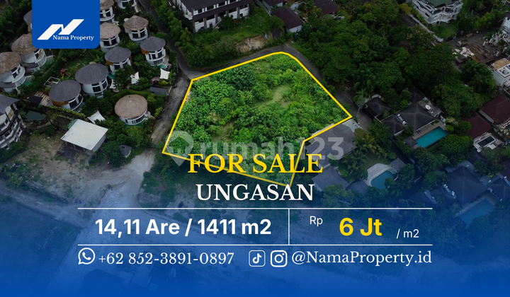 Tanah Luas 14 Are Lingkungan Hijau Tenang dan Aman di Ungasan