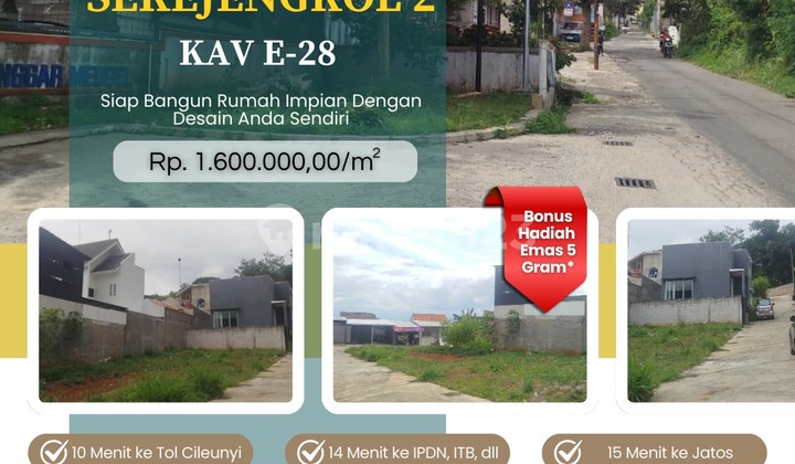 Tanah Kavling di Cileunyi 52M² Lokasi Strategis dan Ramai Penduduk