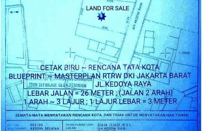 For Sale: Premium Commercial Land 1,607 m² on Jl. Kedoya Raya, West Jakarta - SHM! Clear and Clean.