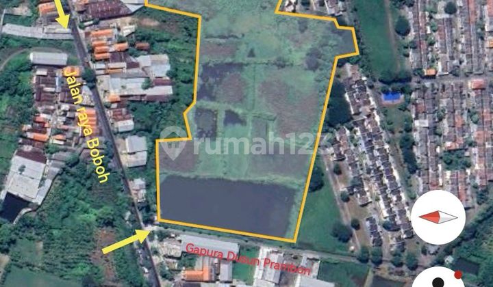 Dijual Tanah Sawah Dusun Prambon Dekat Jalan Raya Boboh Gresik