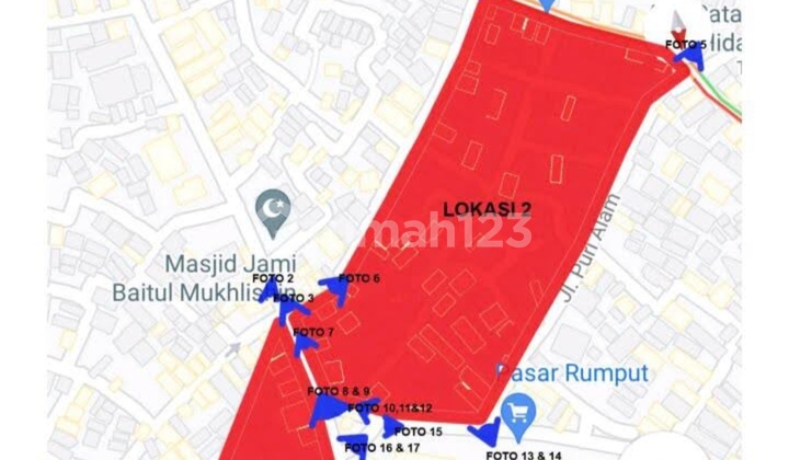 Land for Sale Below NJOP Price, 28 Million/M in Menteng, South Jakarta