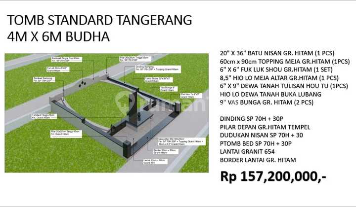Tanah Makam 210Meter Cicilan Tanpa Bunga, 2,3M di Lestari Memorial Park di Tanggerang
