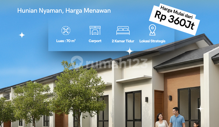 Rumah Minimalis Bebas Banjir Lokasi Strategis bisa KPR 2 Jutaan