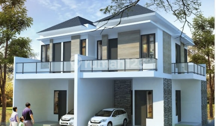 A152. Dijual Rumah Baru Gress Modern Minimalis Wiyung Brantas Permai 2