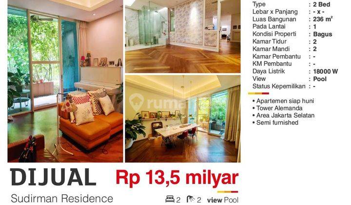 Dijual Cepat Lal Apartment Mewah di Sudirman Residence Jl Setiabudi,jakarta Selatan  1