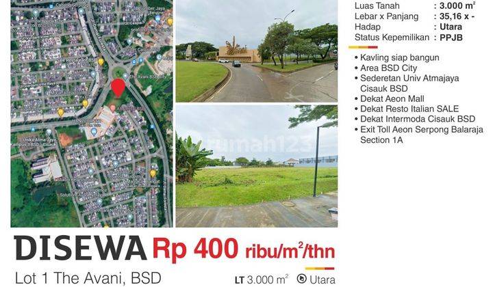 Disewa Kavling Komersial Bsd City Avani Lal  1
