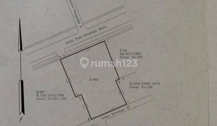 HOT HOT HOT SALE  KAVLING RUMAH di PERMATA HIJAU JALAN PULAU KENANGA -JAKARTA SELATAN(LAL)  Lokasi : JALAN PULO KENANGA  2