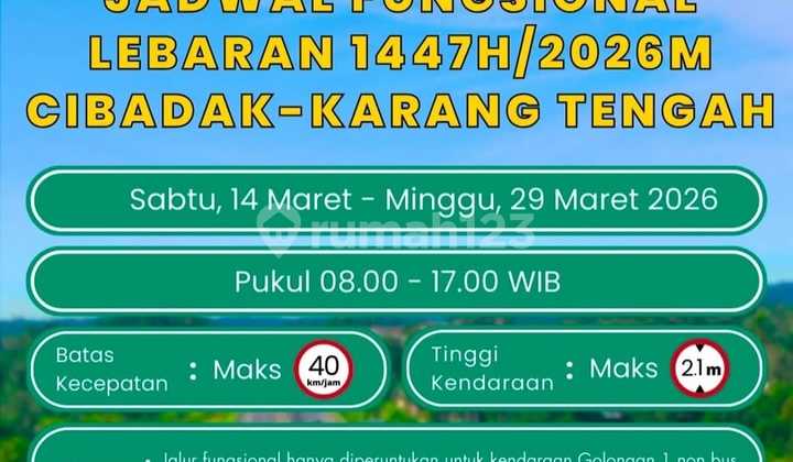 Tol Bocimi Seksi 3 Telah Dibuka | Bumi Mutiara Indah 6, Parungkuda Hanya 4 Menit ke Pintu Tol Bocimi