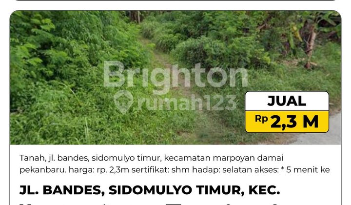 Land, 1 Floor, SHM, in Pekanbaru City,