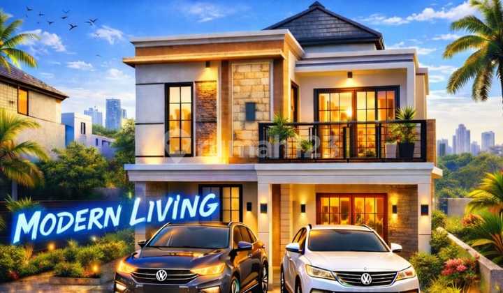 Rumah Gen Z & Milenial ,2 Lantai Balkon Besar Cicilan Flat