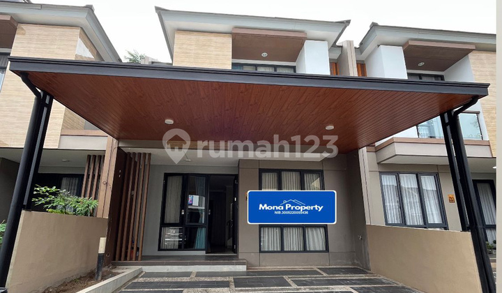 Translated to English: "For Rent: Neat 2-Story House with AC in New Cluster, Kota Wisata" Translated to English: "For Rent: Neat 2-Story House with AC in New Cluster, Kota Wisata"