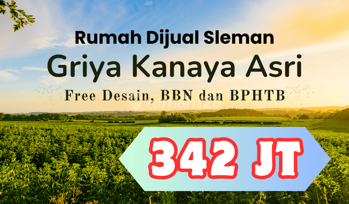 Dijual Rumah Sleman, Free Desain, BBN dan BPHTB, Sertipikat SHM 1