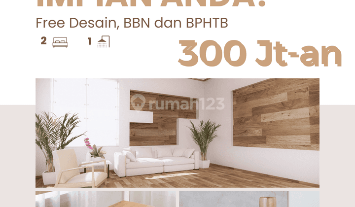 Free BBN dan BPHTB: Rumah Sleman 342 Jt, 15 Menit Tol Jogja-Bawen 1