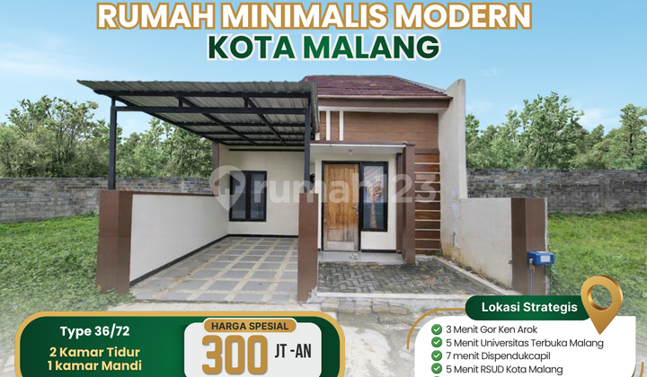 Rumah Minimalis Kota Malang Lokasi Strategis 300 Jutaan