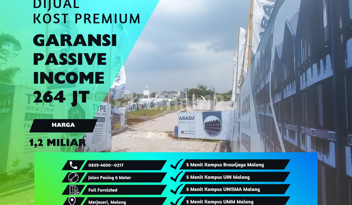SHM Split 5 Minutes from UMM Malang Campus Fully Furnished Rukost for Sale 1