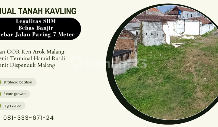 Kavling Dijual 5 Menit Sman 6 Malang Sertifikat