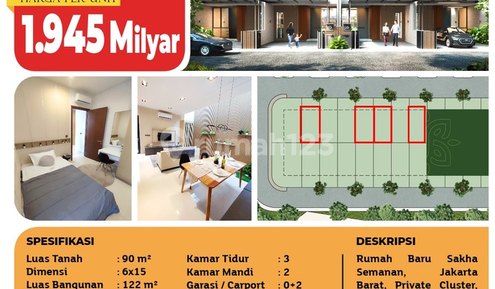 Free Kitchen Set! Rumah Baru 2 LT di Jakarta Barat, Sakha Semanan Free Kitchen Set! Rumah Baru 2 LT di Jakarta Barat, Sakha Semanan