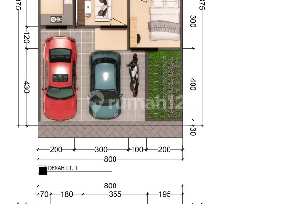Free BPHTB, Rumah, 2 Lantai, SHM, bisa Cicilan Bertahap