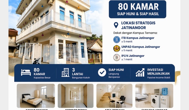 Income Property Kost 80 Rooms Jatinangor - High ROI Potential 1