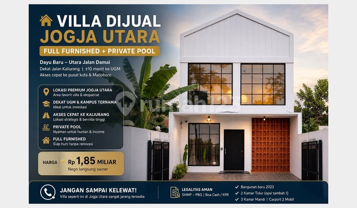 Villa Jogja Utara - Airbnb Ready, Income Potential from Day One