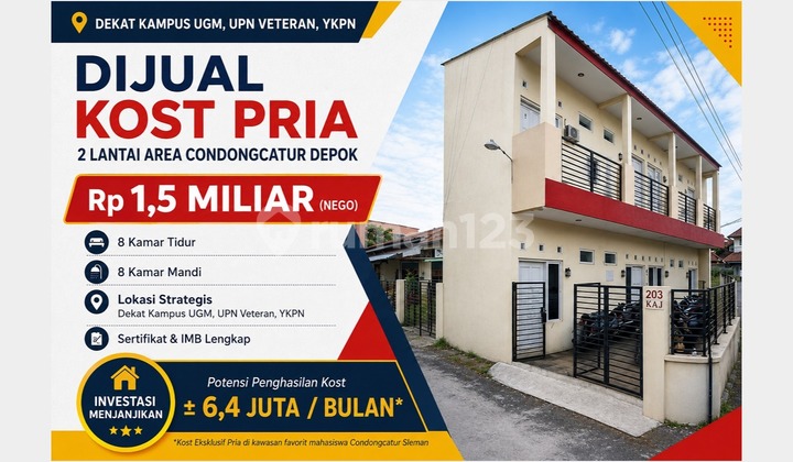Strategis dan Menarik! Kost Condongcatur Jogja Dekat Kampus Favorit Bangunan Baru Siap Income Stabil Strategis dan Menarik! Kost Condongcatur Jogja Dekat Kampus Favorit Bangunan Baru Siap Income Stabil