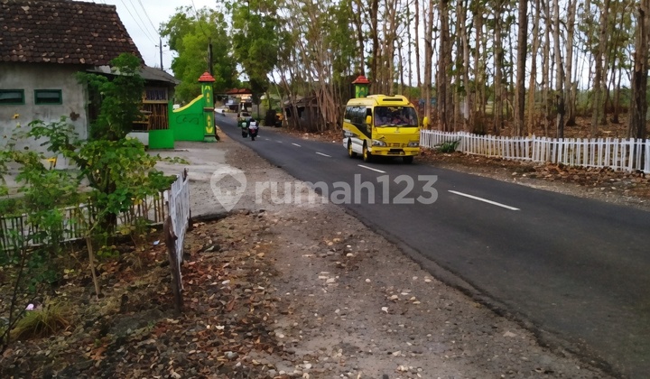 Lokasi Komersial Strategis! Tanah Pinggir Jalan Baron KM 5 Wonosari Frontage Lebar Cocok Komersial