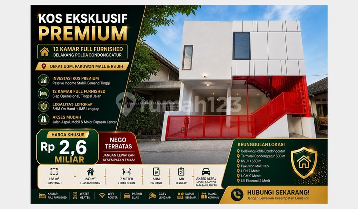 Premium Boarding House Near Jih Hospital Condongcatur 12 Fully Furnished Rooms 1