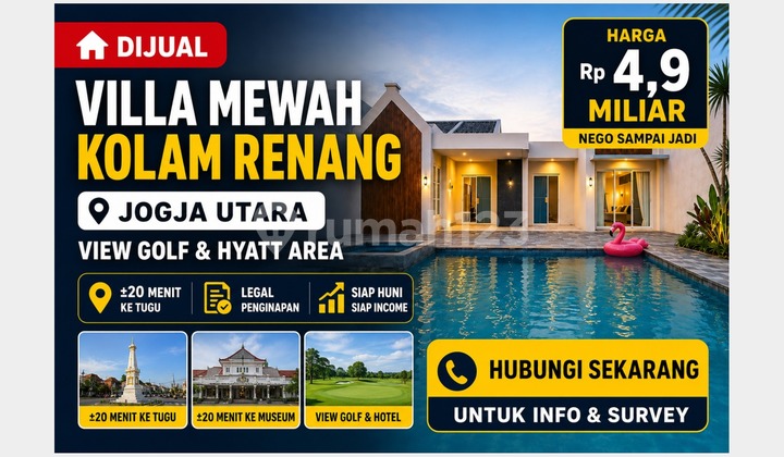 Villa Jogja Utara Palagan View Golf Hyatt Langka Siap Huni Income