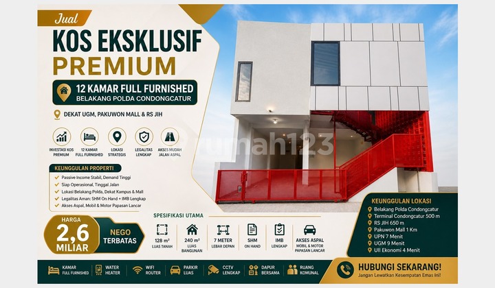 Premium Boarding House Near Jih Hospital Condongcatur 12 Fully Furnished Rooms 2