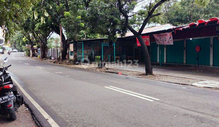 Tanah bagus di pinggir jalan raya di pinggir kampus Mercu buana 1