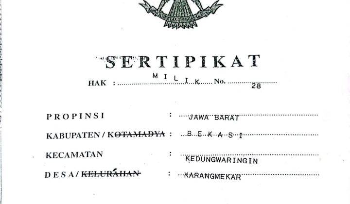 Tanah 6030 M2 di Desa Karang Mekar, Kedungwaringin, Bekasi 4