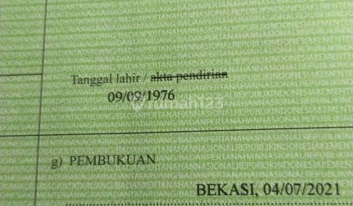 Tanah 558 M2 di Ridogalih, Cibarusah, Bekasi 1