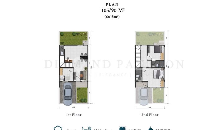 Rumah Ready Diamond Pavilion Asscher Batam Centre Blok F Type 105/90