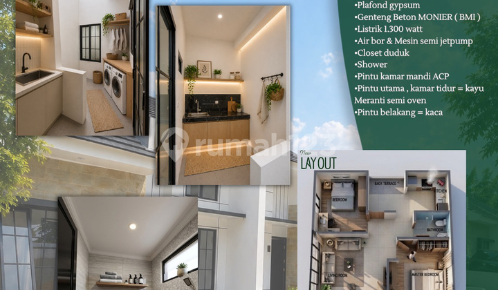 Rumah, 1 Lantai, SHM, Bonus Canopy,