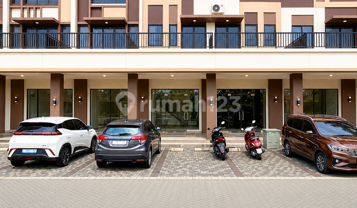 Shopfront facing the street, Gading Serpong, busy traffic. 1