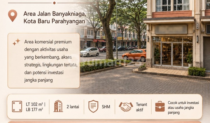 For Sale: Shop & House with Freehold Title (SHM) in Kota Baru Parahyangan For Sale: Shop & House with Freehold Title (SHM) in Kota Baru Parahyangan