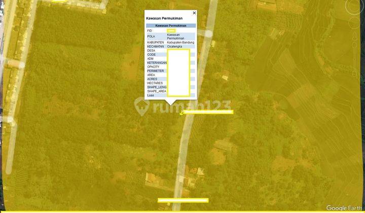 Dijual Tanah Zona Kuning di Cicalengka, Bandung 80 Hektar 1