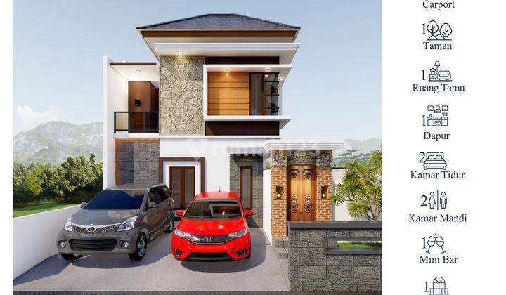 Villa Batu 2 Lantai Dan Private Pool , View Pegunungan Rumah 2 Lantai Baru Shm Utara 2