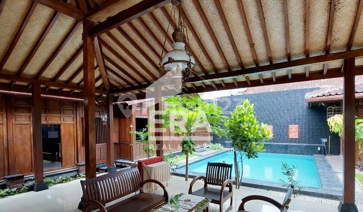 Full Kayu Jati! Rumah Klasik Joglo Ada Kolam Renang di Kaliurang Ngaglik Sleman 2