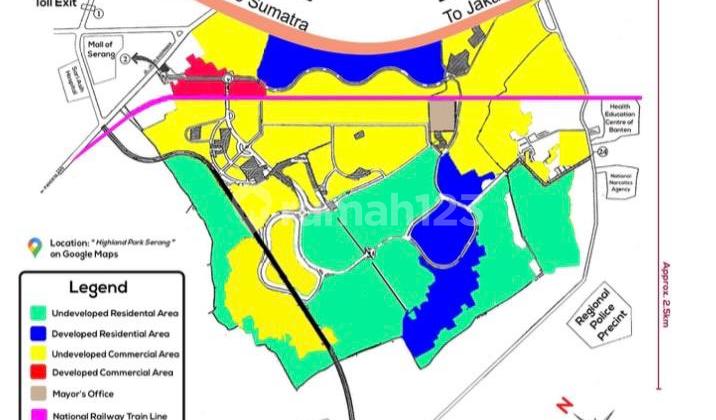 Tanah Luas 172 Ha Jl Jendral Sudirman, Pusat Kota Serang, Banjaragun
