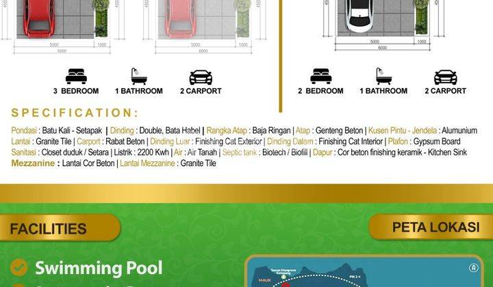 Rumah baru  2 lantai minimalis  Cukup. Bayar 2 Jt.Free DP. Free Biaya Surat2  15 menit ke Sepatan .30 Menit Ke bandara 2
