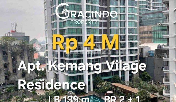 Apt Kemang Village Residence. Fully Furnished. 2br With Balcony. Big Kitchen. Big View 1