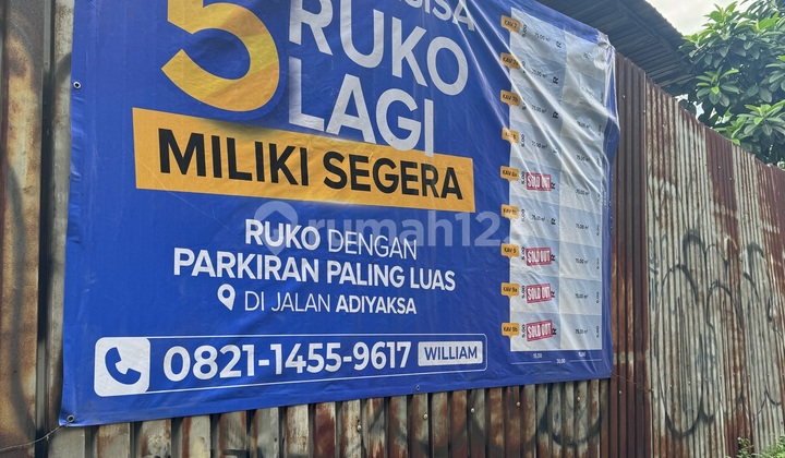 Ruko Adhiyaksa 150 M2 Parkiran Paling Luas Sisa 5 Ruko
