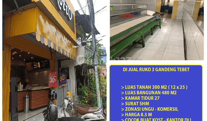 Ruko di Jl Sahardjo Tebet, Jakarta Selatan 480 m Bagus 1